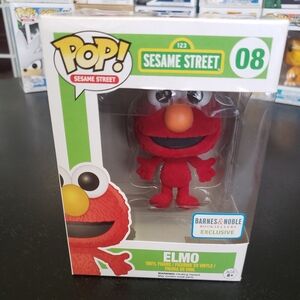 Funko Pop! Vinyl Sesame Street Elmo Flocked Barnes and Noble Exclusive #08